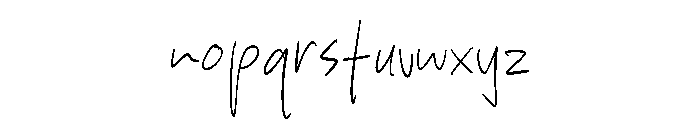 Ghost Hand Font LOWERCASE