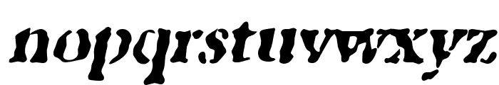 GhostTown BlackItalic Font LOWERCASE