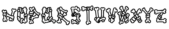 Ghoul Bone - Personal Use Outline Font UPPERCASE