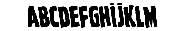 Ghoulish Intent Rotated Font UPPERCASE