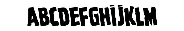 Ghoulish Intent Rotated Font LOWERCASE