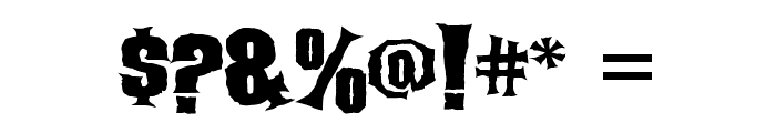 Ghoulish Font OTHER CHARS