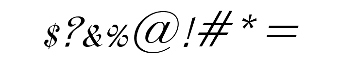 Ghandi Italic Font OTHER CHARS