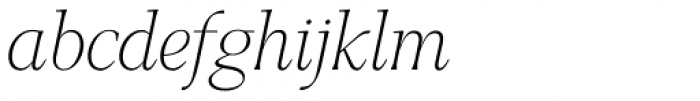 GHEA Narek Serif UltraLight Italic Font LOWERCASE