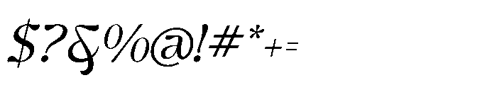 Ghadir Italic Font OTHER CHARS