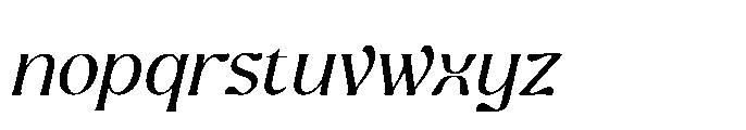 Ghadir Italic Font LOWERCASE
