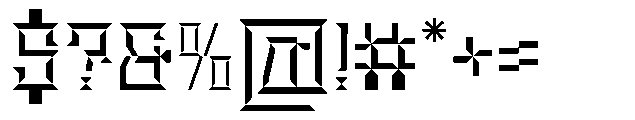 Gheno Bevel Font OTHER CHARS