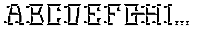 Gheno Bevel Font UPPERCASE