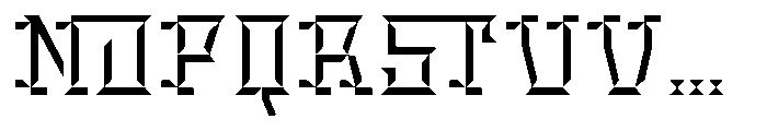 Gheno Bevel Font LOWERCASE
