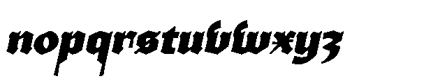 Ghivenic Bold Oblique Font LOWERCASE