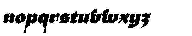 Ghivenic Extra Bold Oblique Font LOWERCASE