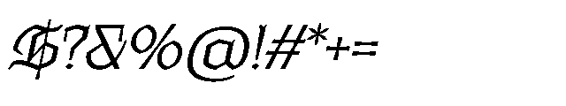 Ghivenic Extra Light Oblique Font OTHER CHARS