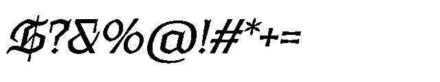 Ghivenic Light Oblique Font OTHER CHARS