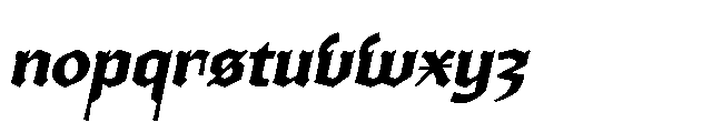 Ghivenic Medium Oblique Font LOWERCASE