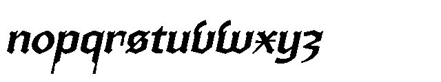 Ghivenic Regular Oblique Font LOWERCASE