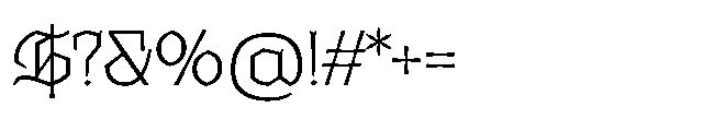 Ghivenic Thin Font OTHER CHARS