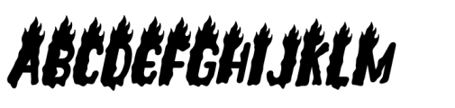 Ghost Flames Italic Font UPPERCASE