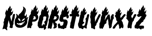 Ghost Flames Italic Font UPPERCASE