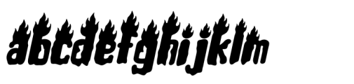 Ghost Flames Italic Font LOWERCASE