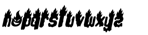 Ghost Flames Italic Font LOWERCASE