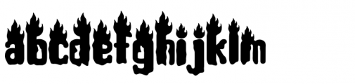 Ghost Flames Regular Font LOWERCASE
