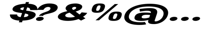 Ghosta Neue Bold Slant Expanded Font OTHER CHARS