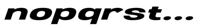 Ghosta Neue Bold Slant Expanded Font LOWERCASE