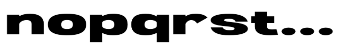 Ghosta Neue Extra Bold Expanded Font LOWERCASE