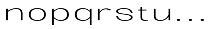 Ghosta Neue Extra Light Expanded Font LOWERCASE