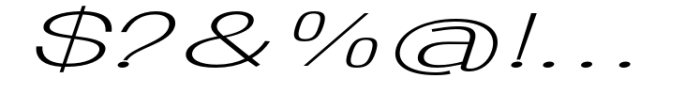 Ghosta Neue Extra Light Slant Expanded Font OTHER CHARS