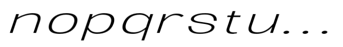 Ghosta Neue Extra Light Slant Expanded Font LOWERCASE