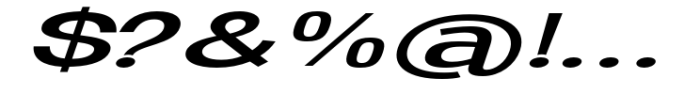 Ghosta Neue Medium Slant Expanded Font OTHER CHARS