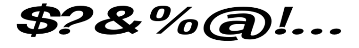Ghosta Neue Semi Bold Slant Expanded Font OTHER CHARS