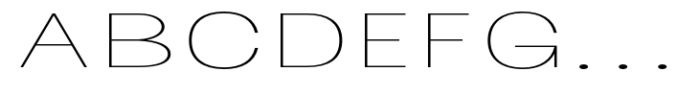 Ghosta Neue Thin Expanded Font UPPERCASE