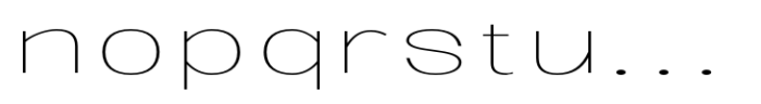 Ghosta Neue Thin Expanded Font LOWERCASE