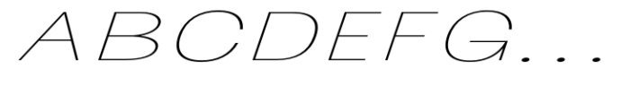 Ghosta Neue Thin Slant Expanded Font UPPERCASE