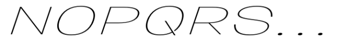 Ghosta Neue Thin Slant Expanded Font UPPERCASE