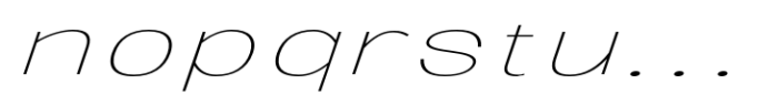 Ghosta Neue Thin Slant Expanded Font LOWERCASE