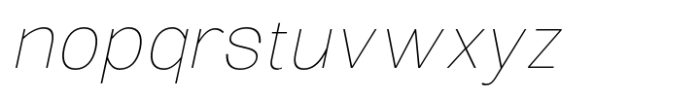 Ghosta Neue Thin Slant Font LOWERCASE