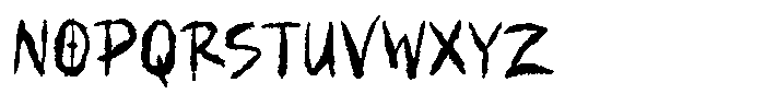 Ghoul Creepy Font UPPERCASE