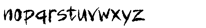 Ghoul Creepy Font LOWERCASE