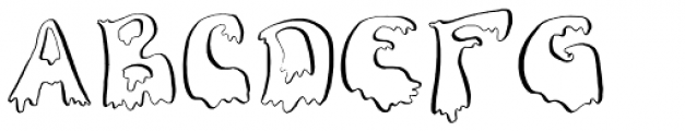 Ghouligoo Outline Font LOWERCASE
