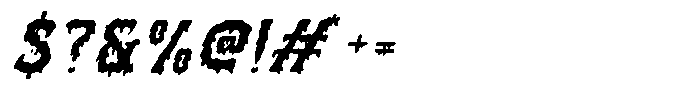 Ghouls Bloods Slanted Regular Font OTHER CHARS