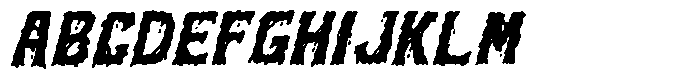 Ghouls Bloods Slanted Regular Font UPPERCASE