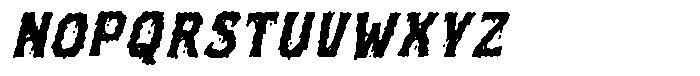 Ghouls Bloods Slanted Regular Font LOWERCASE