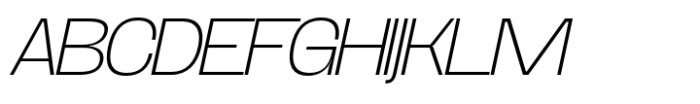 Ghyrome Extra Light Italic Font UPPERCASE
