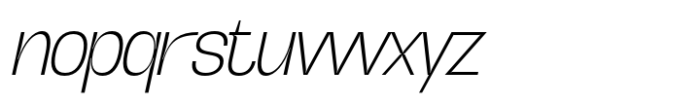 Ghyrome Extra Light Italic Font LOWERCASE