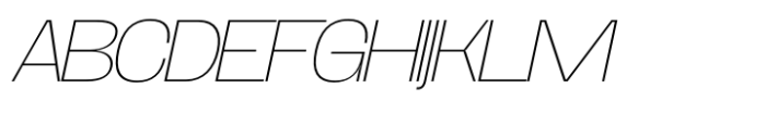 Ghyrome Thin Italic Font UPPERCASE
