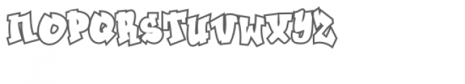 Ghaile Grafiti Outline Font UPPERCASE