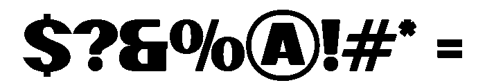 GIKEN-Regular Font OTHER CHARS